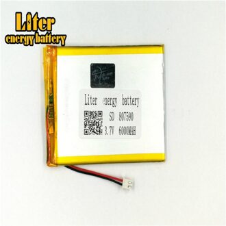 XHR-2P 2.54 3.7V 6000mAh 407590*2 in speciale lithium polymeer batterij 807590