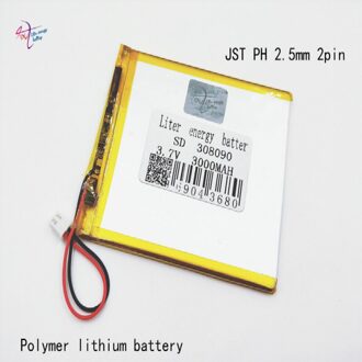 XHR-2P 2.54 3000mAh 3.7V in de speciale aanbieding core lithium polymeer batterij 308090