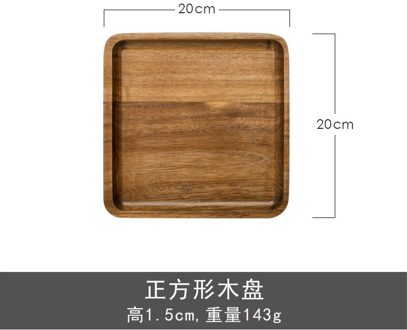 Xiangsi Hout Lade Massief Houten Plaat Rechthoekige Houten Lade Disc Japanse Thee Plaat Barbecue Snack Cake Houten Plaat Bruin