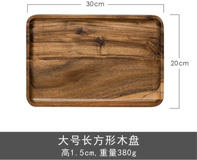 Xiangsi Hout Lade Massief Houten Plaat Rechthoekige Houten Lade Disc Japanse Thee Plaat Barbecue Snack Cake Houten Plaat wit