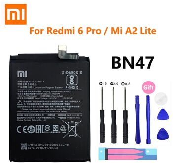 Xiao Mi Originele Telefoon Batterij BN47 Voor Xiaomi Redmi 6 Pro / Mi A2 Lite 4000Mah Telefoon vervanging Batterijen