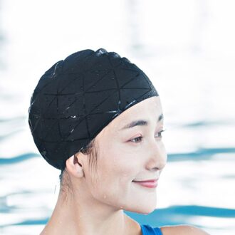 Xiao mi youpin 7th zachte Siliconen Zwemmen Mi ng mi cap waterdichte Sport Zwemmen Zwembad Hoed Oren Bescherming Volwassen Mannen vrouwen Zwemmen mi ng Cap zwart