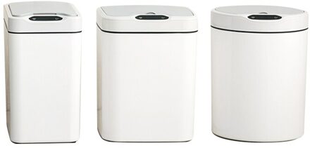 Xiaogui Creatieve Inductie Prullenbak Thuis Woonkamer Slaapkamer Keuken Thee Droesem Emmer Smalle Naad Cover Automatische Elektrische 15L plein