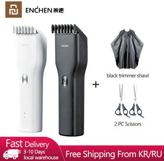 Xiaomi ENCHEN Hair Trimmer For Men Kids Cordless USB Rechargeable Electric Hair Clipper Hairs Cutter Machine With Scissors Shawl