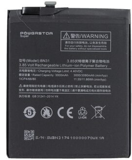Xiaomi Mi 5X / A1 BN31 Batterij Batterij 4500Mah Powerstar