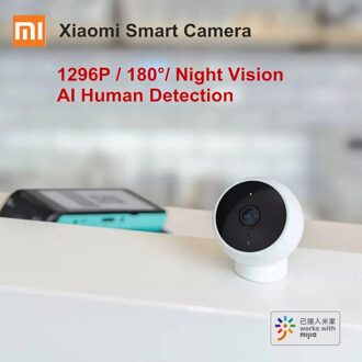Xiaomi Mijia 1296P 180 Graden Smart Ip Camera 2K Ai Human Detection Ir Infrarood Nachtzicht Twee-Way Voice Monitor Add AU adapter