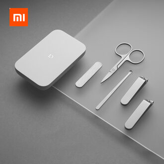 Xiaomi Mijia 5Pcs Draagbare Vingernagel Teennagel Manicure Pedicure Magnetische Absorptie Roestvrij Staal Nagelknipper Set