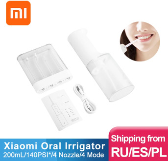 Xiaomi Mijia Electric Oral Irrigator Water Flow Voltage IPX7 Waterproof 200ml Water Toothpick Dental Flusher Dental irrigation