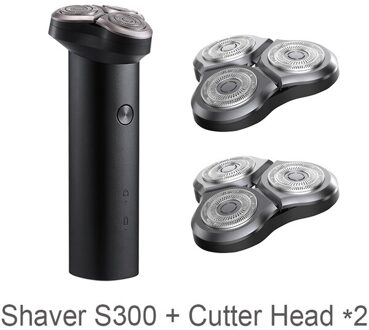 Xiaomi Mijia Elektrische Scheerapparaat S300 Scheermes 3 Hoofd Scheren IPX7 Waterdicht Wasbaar Baard Trimmer Trimeer Cutter S300 Add 2stk hoofd