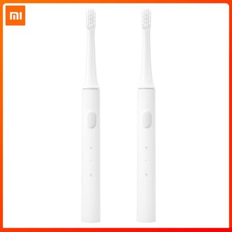 Xiaomi Mijia T100 Sonic Elektrische Tandenborstel Volwassen Waterdichte Ultra Sonic Automatische Tandenborstel Usb Oplaadbare Tandenborstel 2stk wit