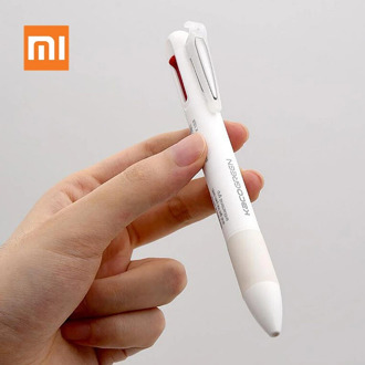 Xiaomi MOULDE 4 In 1 Multifunction Sign Pen 0.5mm Gel Pens with Eraser Mechanical Pencil Office School Pen Black Blue Red Refill
