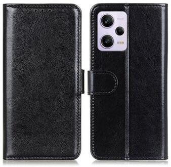 Xiaomi Redmi Note 12 Pro Wallet Case met Magnetische Sluiting - Zwart
