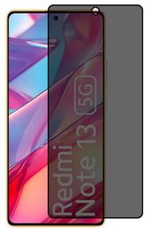 Xiaomi Redmi Note 13 Privacy Full Cover Glazen Screenprotector - Zwarte Rand