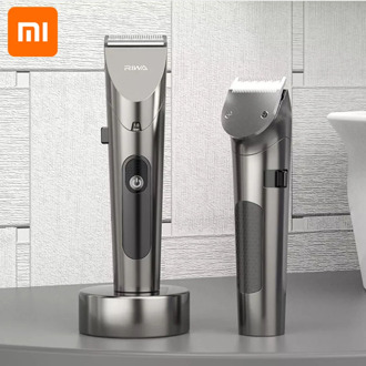 Xiaomi RIWA Electric Hair Trimmer Men Clipper USB Rechargeable Strong Power Steel Cutter Head With LED Screen Washable