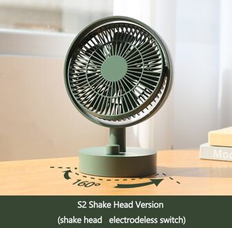Xiaomi Sothing Desktop Fan Digitale Display Hoofd Schudden Usb Fan Traploze Windsnelheid Laag Geluidsniveau Draagbare Pluim Versie Voor Kantoor XM-YP-684-S2-groen