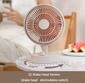 Xiaomi Sothing Desktop Fan Digitale Display Hoofd Schudden Usb Fan Traploze Windsnelheid Laag Geluidsniveau Draagbare Pluim Versie Voor Kantoor XM-YP-684-S2-wit