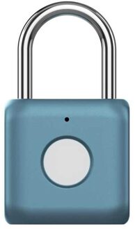 Xiaomi Vingerafdruk Hangslot Kitty Usb Waterdichte Draagbare Elektronische Voor Thuis Anti-Diefstal Bagage Case Veiligheidsslot blauw