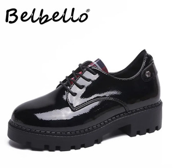 Xiaying Smile Heel Pumps New Fashion Casual Shoes Women Spring Autumn Concise Hell Platform Lace-up Wedges Pumps Sewing Shoes