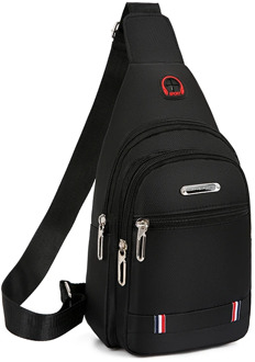 Xierya Casual Mens Chest Bag Simple Storage Bag Travel Small Backpack Black Sports Bag Fashion Comfortable Satchel Hand Bags