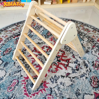 XIHAToy Wooden Pikler Climbing Triangle Ladder Toddlers Indoor Playful Climbers Stable Structure Suitable for Children Years 3+