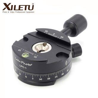 Xiletu LPC-1 Panoramisch Schieten Ptz Camera Statiefkop Quick Release Adapter Met 1/4 "-3/8" Schroef