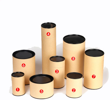 Xin Jia Yi Packaging Brown Box 2018 New Fashion Kraft Paper Gift Tube Birthday Party Tea Cookies Suitcase Paper Can Eco 5 Sizes