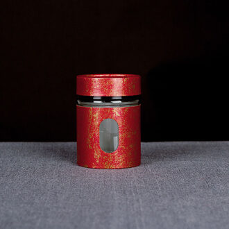 Xin Jia Yi Verpakking Glazen Pot met Venster Glazen Fles Voor Clear Lege Droog Fruit Bruiloft Schroef Doos 9.9 cm x 19cm / Rood