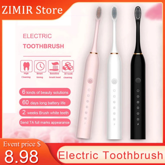 XINCHEN New Electric Toothbrush6-Speed Sonic Vibration Adult Soft Hair USB Rechargeable Waterproof Children Electric Toothbrush
