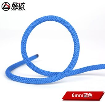 Xinda outdoor 6mm 8mm static rope grab knot rope rescue rope climbing outdoor safety auxiliary rope 6mm-blauw-10meter