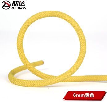 Xinda outdoor 6mm 8mm static rope grab knot rope rescue rope climbing outdoor safety auxiliary rope 6mm-geel-10meter
