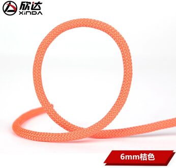 Xinda outdoor 6mm 8mm static rope grab knot rope rescue rope climbing outdoor safety auxiliary rope 6mm-oranje-10meter