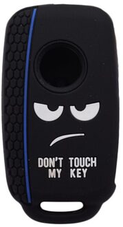 Xinyuexin Dont Touch Mijn Key Siliconen Autosleutel Beschermhoes Voor Vw Golf Polo Passat Scirocco Tiguan Voor Skoda Octavia seat blackblueline