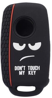 Xinyuexin Dont Touch Mijn Key Siliconen Autosleutel Beschermhoes Voor Vw Golf Polo Passat Scirocco Tiguan Voor Skoda Octavia seat blackredline