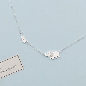 XIYANIKE 925 Sterling Silver Cute Elephant Design Fashion Charming Chain For Women Necklace Choker necklaces & pendants VNS8366