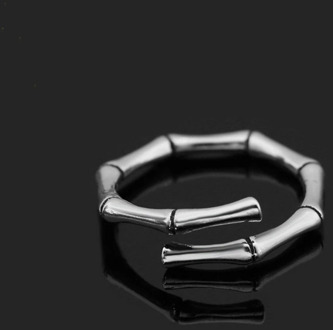 XIYANIKE 925 Sterling Silver Jewelry High Quality Sliver Color Fine Bamboo Multi Segment Couple Ring Fashion For Lover Gift