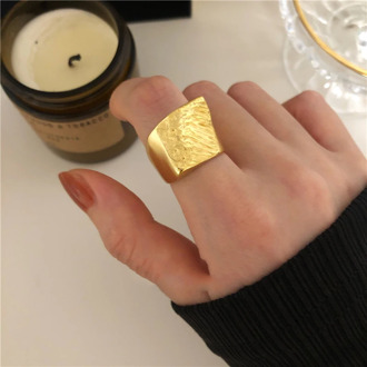 XIYANIKE 925 Sterling Silver Korean Handmade Thick Irregular Striped Ring Retro Fashion INS Trend Open Female Couple Gift Кольцо