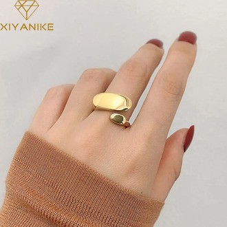 XIYANIKE 925 Sterling Silver Minimalist Stacking Rings for Women Couples Irregular Jewelry New Fashion Shiny Party Accessories