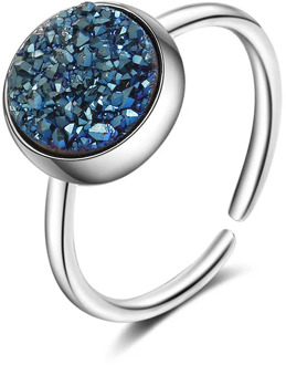 XIYANIKE 925 Sterling Silver Simple Fashion Kyanite Geometric opening Ring 2019 New Bridal Wedding Finger Jewelry For Women