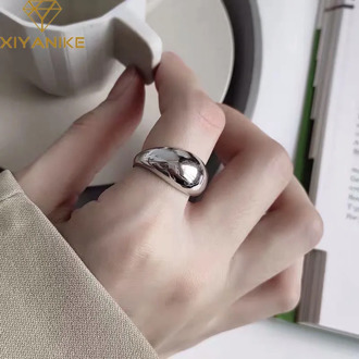 XIYANIKE New Fashion 925 Sterling Silver Engagement Rings for Women Minimalist Geometric Handmade Finger Jewelry Birthday Gifts