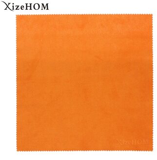 XizeHOM 25*25 cm Suede/gebreide stof Poetsdoeken Doekjes voor Lenzen Camera Computer Screen Bril Lenzenvloeistof Cleaning doek oranje