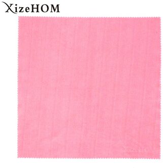 XizeHOM 25*25 cm Suede/gebreide stof Poetsdoeken Doekjes voor Lenzen Camera Computer Screen Bril Lenzenvloeistof Cleaning doek Roze