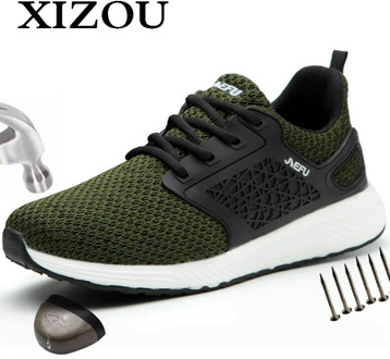 XIZOU 2020 Autumn Steel Toe Work Safety Shoes Plus Size Steel Toe Cap Protective Shoes Comfort Anti-static Men Boots Big Size 48