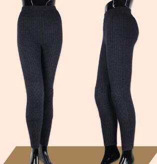 XJXKS Vrouw leggings herfst en vrouwen effen kleur leggings dikke warme leggings potlood broek 206 zwart grijs / XL