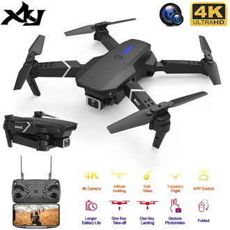 XKJ 2020 New Quadcopter E525 WIFI FPV Drone With Wide Angle HD 4K 1080P Camera Height Hold RC Foldable Quadcopter Dron Gift Toy