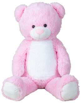 XL Beer knuffel van zachte pluche - roze - 100 cm staand
