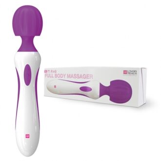 XL Full Body Massager Vibrator - Wit/Paars