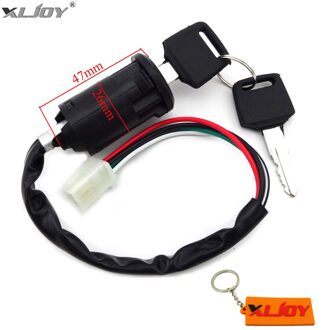 XLJOY 4 Draden Contactslot Lock Voor Bromfiets Scooter Quad ATV Go Kart Buggy Pit Crossmotor Motorfiets
