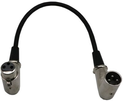 Xlr 3 Pin Stekker En Vrouwelijke Jack 90 Graden Schuine Microfoon Kabel-0.2