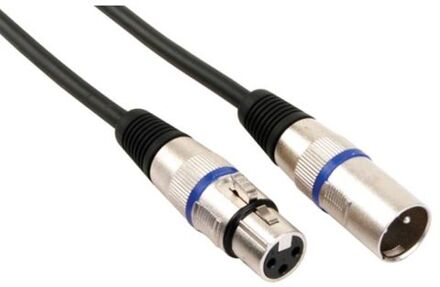 XLR-kabel 3-pin mannelijk/vrouwelijk 6 meter zwart