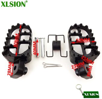 XLSION Aluminium Voetsteunen Footrest Voetsteunen Voor XR50R CRF50 CRF70 CRF80 CRF100F Dirt Pit Bike Motorfiets Motocross